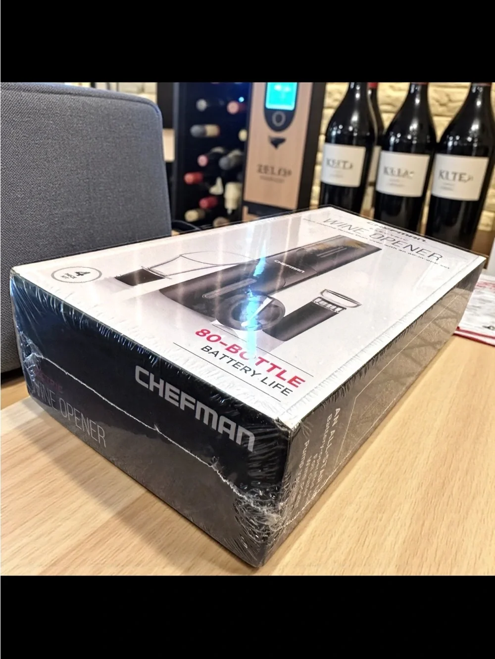 Chefman Electric Wine Opener Set 4pc Automatic Corkscrew Gift Set New